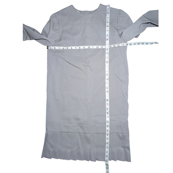 Vintage Joan & David Drop Waist Wool Pleated Dress Size 8 - Picture 3 of 5